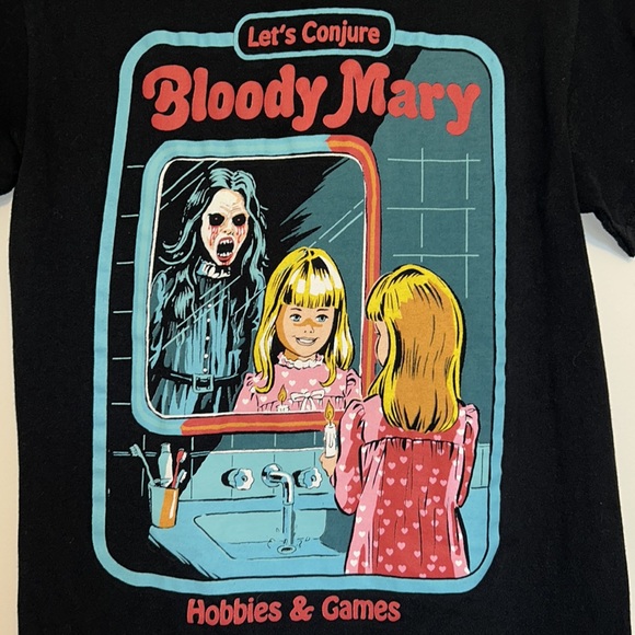 let’s conjure bloody mary creepy co halloween horror t-shirt - Picture 5 of 8